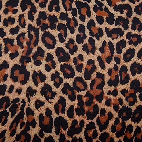 Шелк синтетический 065-13927 коричневый принтованный