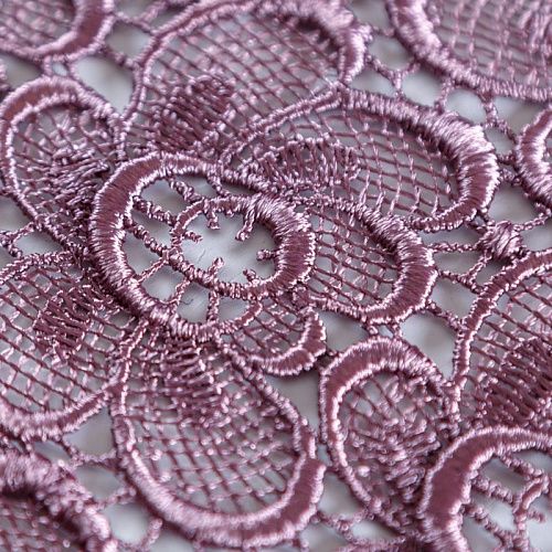 Гипюр-макраме К09-016 розовато-лиловый