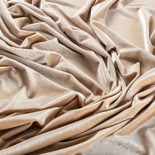 Бархат 002-02010 холодный бежевый однотонный