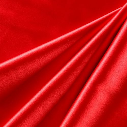 Сатин стрейч 001-09746 красный однотонный