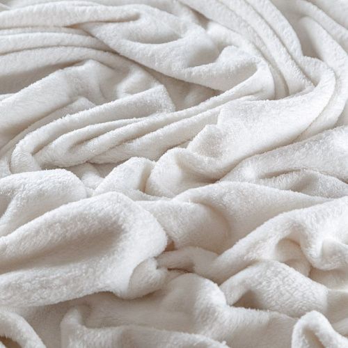 Флис-мех 061-09180 молочный однотонный