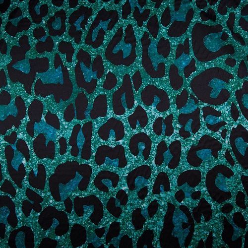 Шелк синтетический 065-13920 бриллиантовый зеленый принтованный