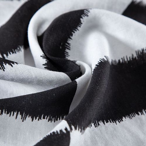 Лен натуральный 035-19899 черно-белый