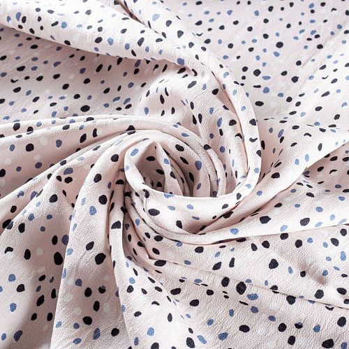 Креп 026-01538 пудровый принтованный