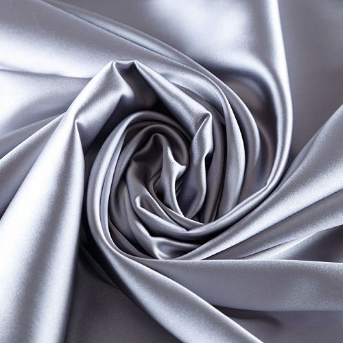 Сатин стрейч 001-09754 светло-серый однотонный