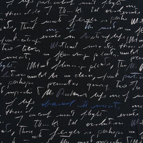 Крепдешин натуральный 028-11954 черный принтованный