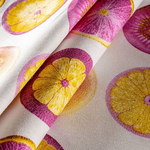 Ткань портьерная L-280 см Т433-02-50 белый принтованный