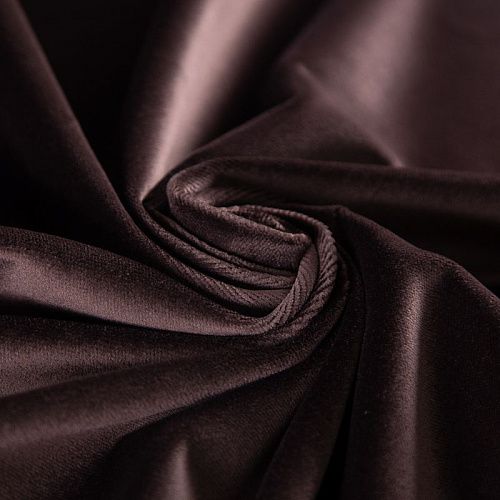 Бархат хлопковый 002-19974 шоколадный однотонный