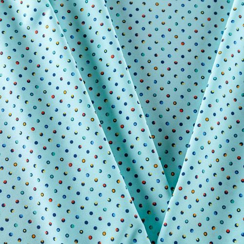 Ткань плательно-рубашечная 049-08408 светло-бирюзовый принтованный