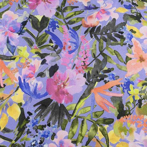 Вискоза 009-12066 лавандовый принтованный