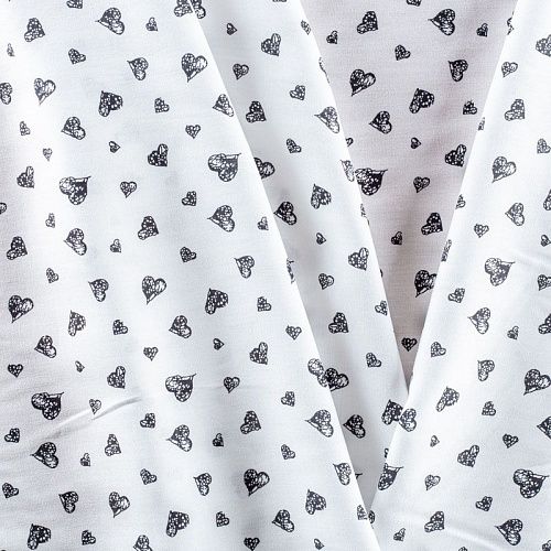 Штапель 069-01400 белый принтованный