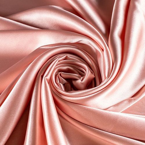 Креп-сатин К33-864 оранжево-розовый однотонный