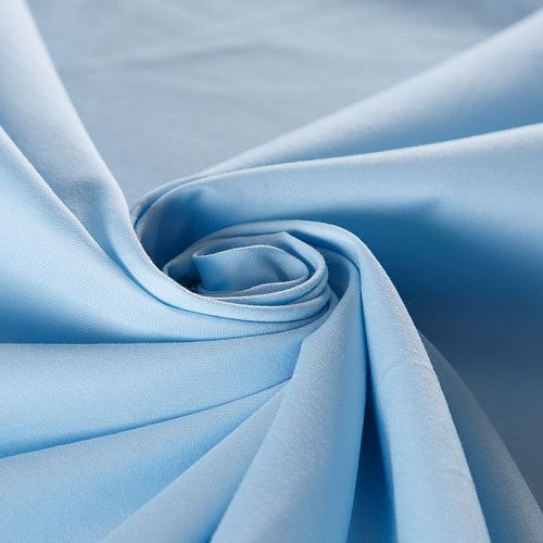 Ткань сорочечная 049-15631 выбеленный голубой однотонный