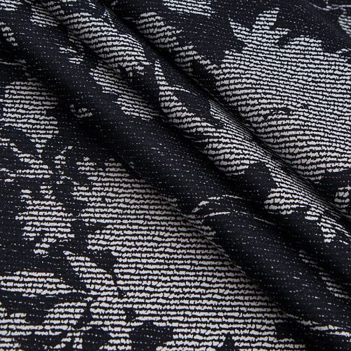 Коттон стрейч 063-17025 черный принтованный