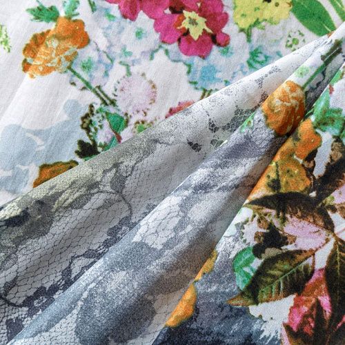 Батист 003-07882 белый принтованный