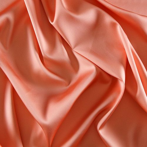 Креп-сатин стрейч Versace 001-16147 лососевый однотонный
