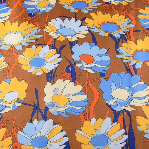 Ткань плащевая 042-11733 корица принтованный