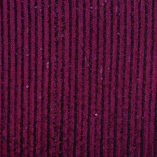 Ткань с пайетками 055-04095 пурпурный однотонный