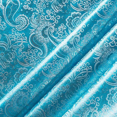 Жаккард с люрексом К33-791 голубой