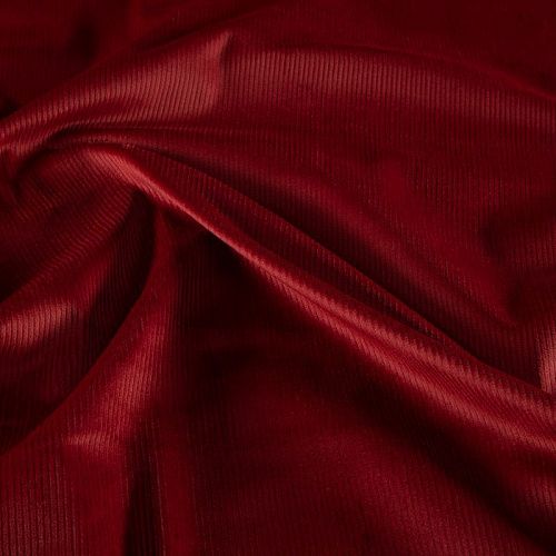 Вельвет стрейч 008-20770 красно-бордовый однотонный