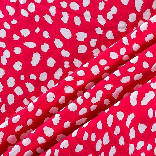 Штапель 069-01479 малиново-красный принтованный