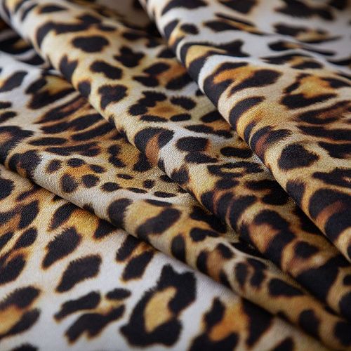 Креп-шифон шелковый 027-19922 коричневый принтованный