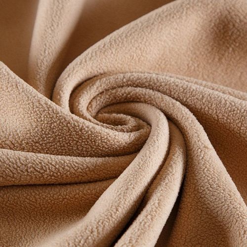 Флис 2-х сторонний на трикотажной основе 061-15597 бежевый однотонный