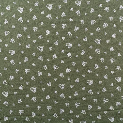 Штапель 069-01397 зеленый хаки принтованный