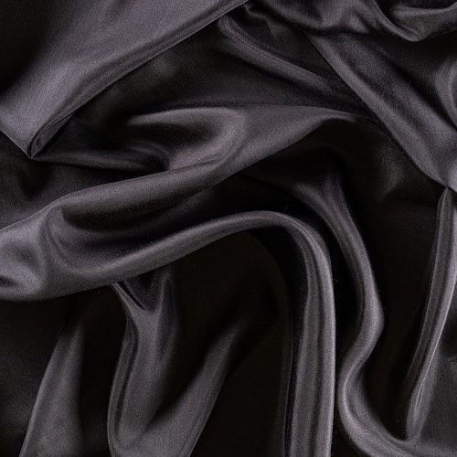 Шелк натуральный К15-1080 черный однотонный