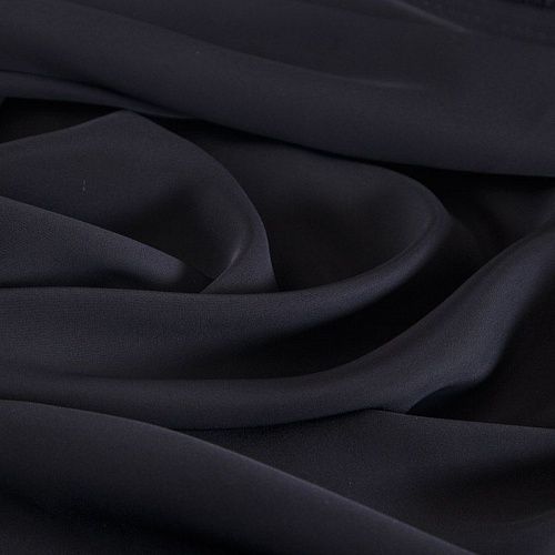 Креп 026-18683 черный однотонный