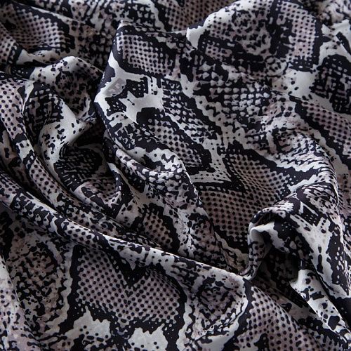 Шелк синтетический 065-13931 серый принтованный