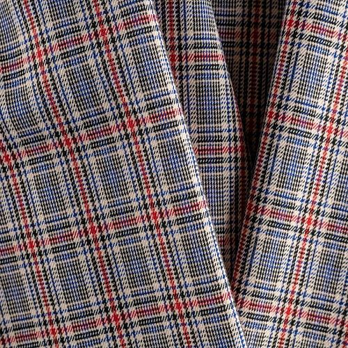 Ткань костюмная К33-359 бежевый принтованный