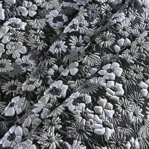 Жаккард 017-11962 серебристо-черный