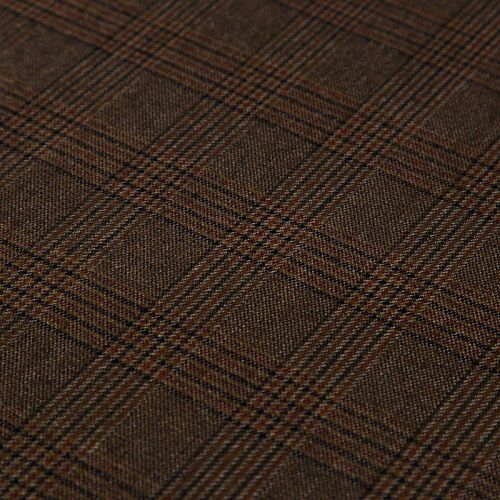 Ткань костюмная 025-14418 коричневый принтованный