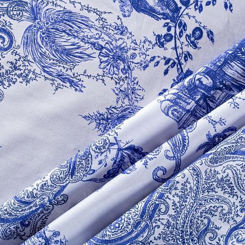 Батист 003-00935 белый принтованный