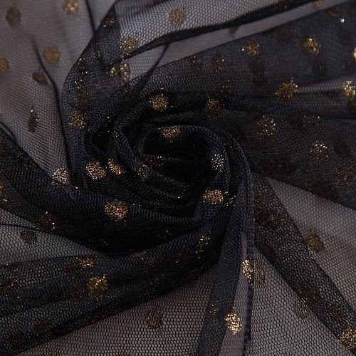 Сетка мягкая с люрексом 050-16775 черный