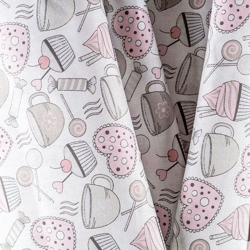 Бязь 007-00664 белый принтованный