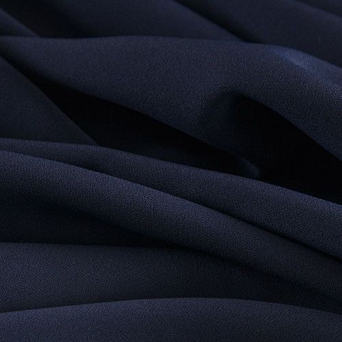 Креп стрейч 026-17262 черный однотонный