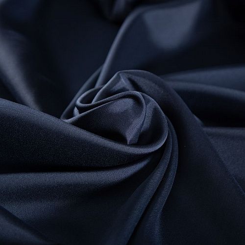 Ткань подкладочная стрейч 045-20122 сине-черный однотонный