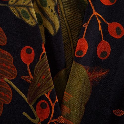 Трикотаж 056-16319 черный принтованный