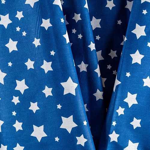 Бязь 007-00675 синий принтованный