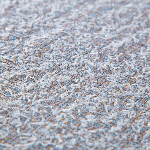 Твид с пайетками 052-20212 бежево-голубой