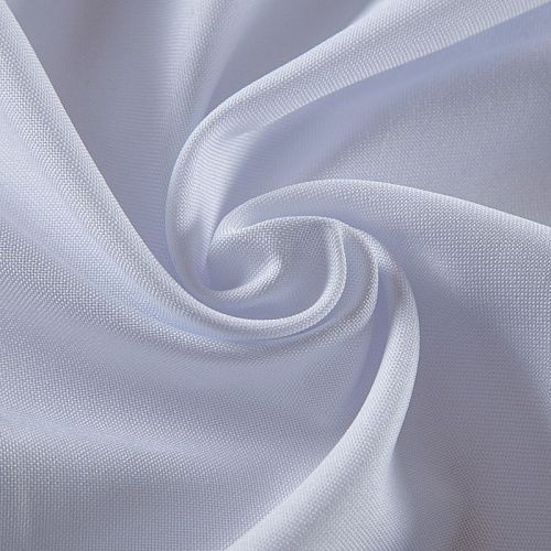 Ткань портьерная L-300 см негорючая габардин 16-02-13738 белый однотонный