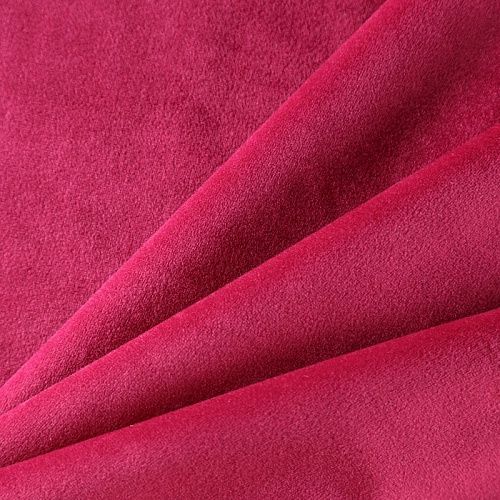 Ткань портьерная бархат h-300 см 09-02-04507 темно-малиновый однотонный