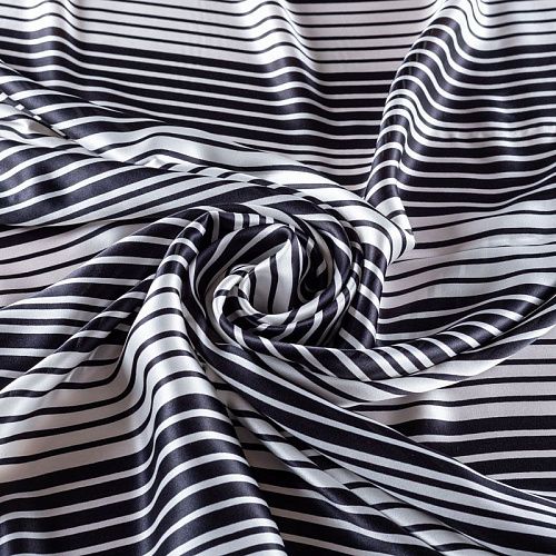 Шелк натуральный К13-570 белый принтованный