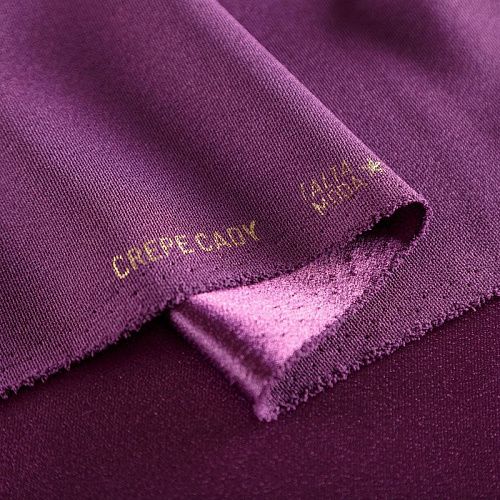 Кади креп-атлас 001-06587 сливовый однотонный