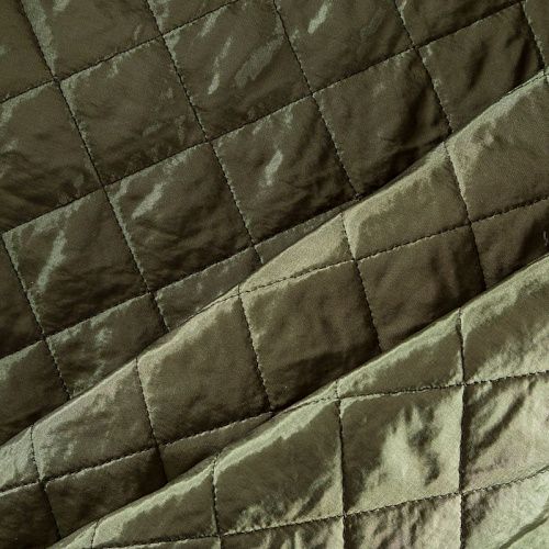 Ткань курточная К32-564 зеленый хаки однотонный