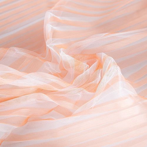 Сетка плиссе 050-20313 бело-персиковый