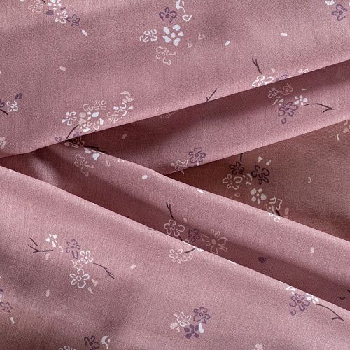 Батист 003-01593 пудрово-розовый принтованный