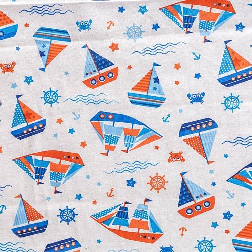 Ситец 007-00703 белый принтованный